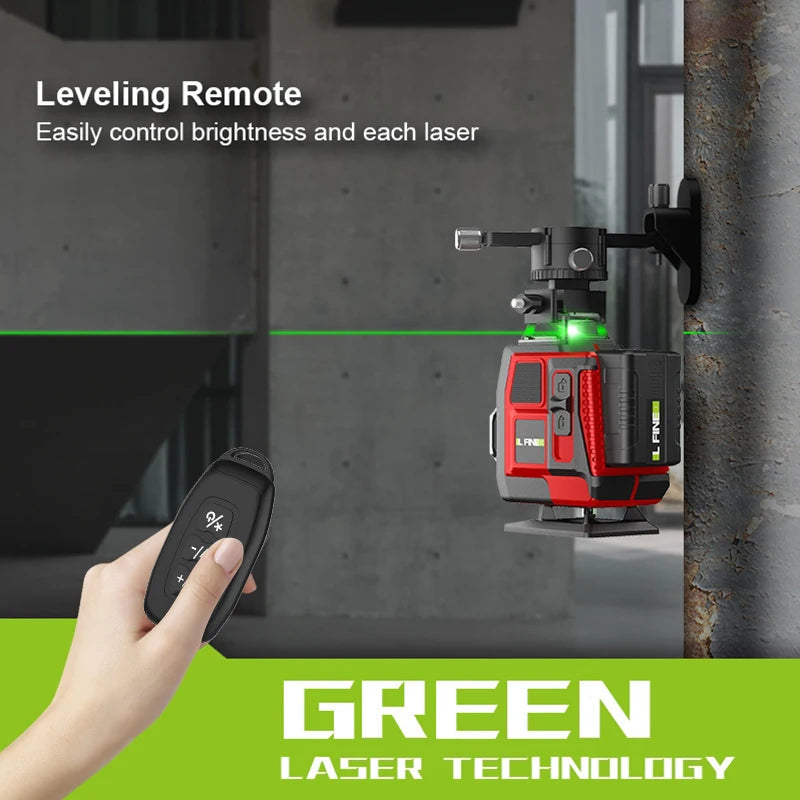 16 Lines Laser Level With 1.2M Tripod Green Line SelfLeveling 360 Horizontal And Vertical Remote Control Green Beam Laser Levels