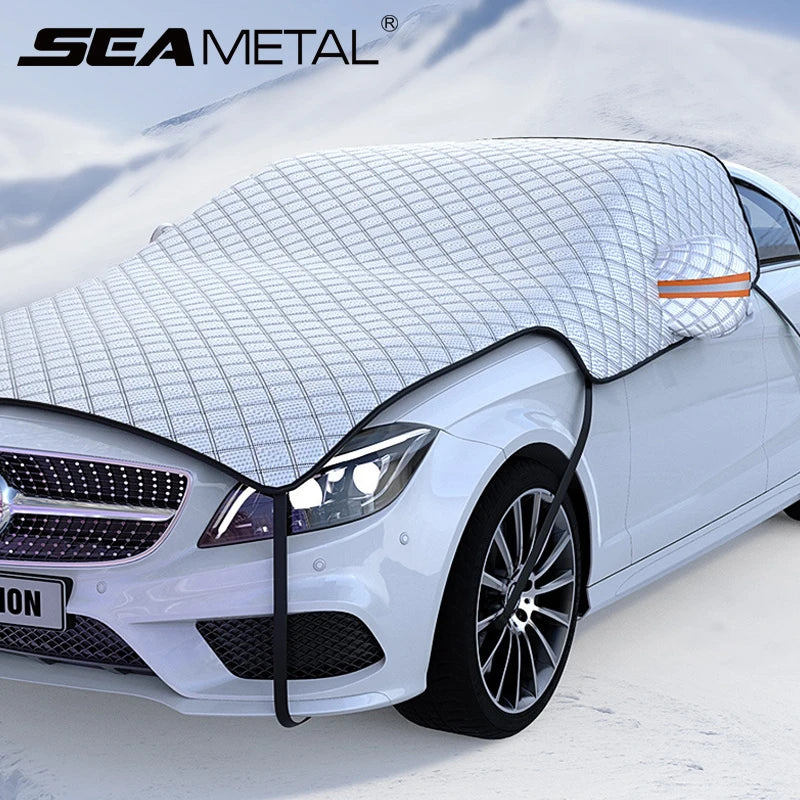 SEAMETAL Winter Car Windshield Snow Cover Full Wrapped Windscreen Snow Shield Anti Frost Car Cover Universal for Suv Sedan