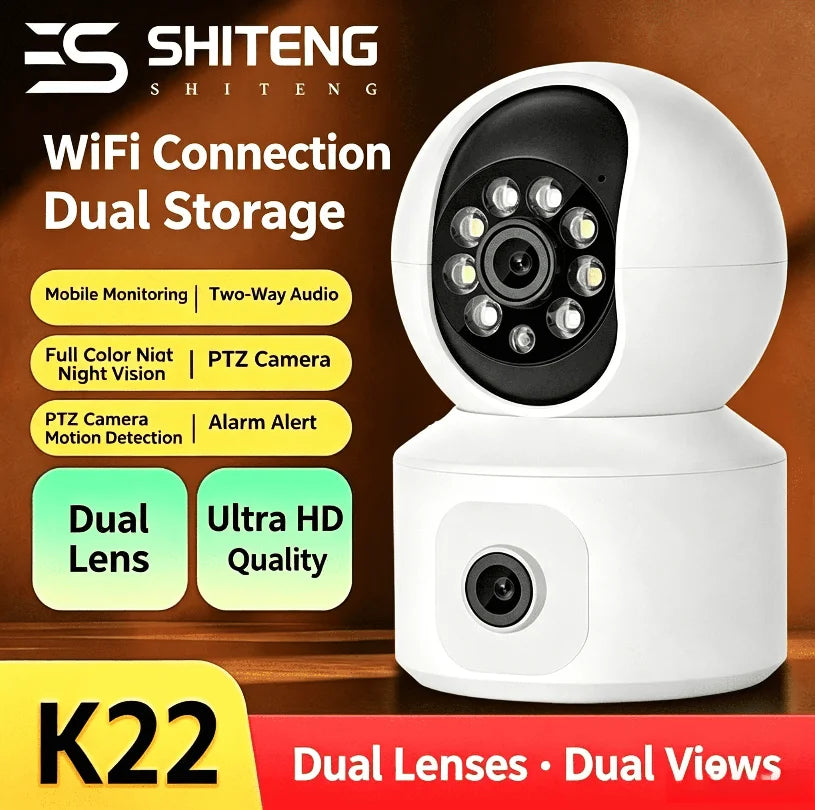Indoor WiFi Surveillance Camera with Night Vision, Motion Detection & Two-Way Audio