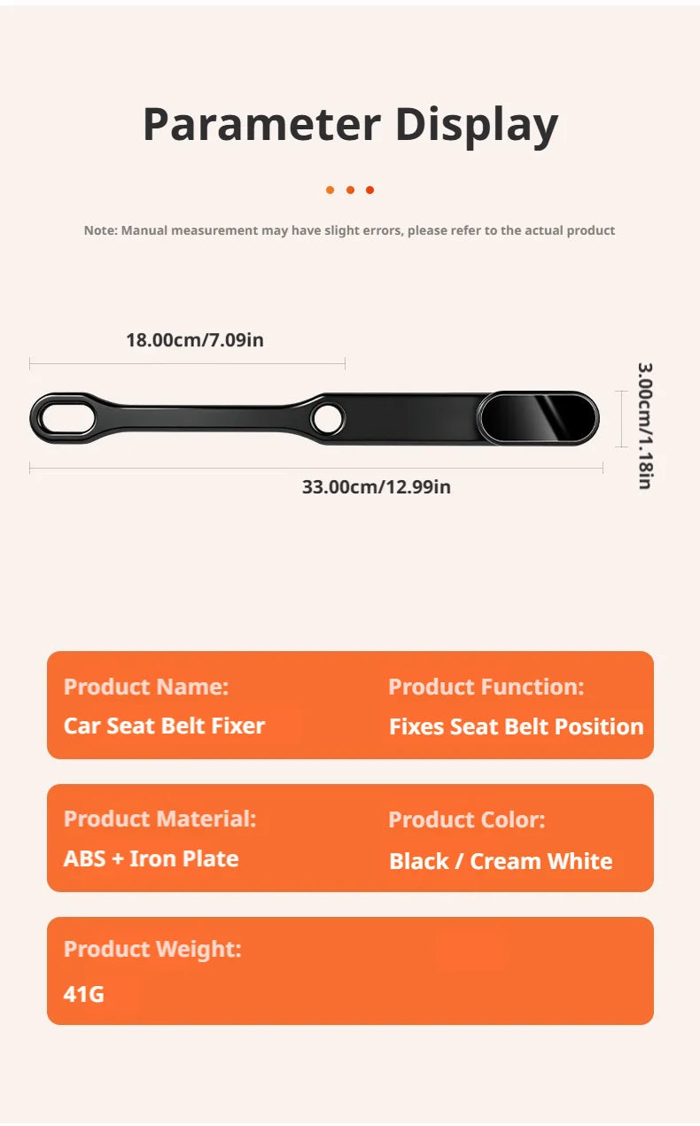 SEAMETAL Car Seat Belt Holder Headrest Seat Belt Fastener Mount Backseat Seatbelt Guide Reduce Noise Relieve Shoulder Friction