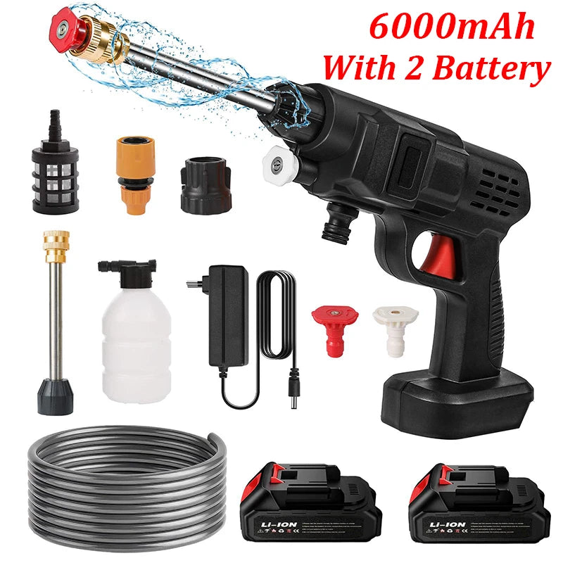 Washer Gun 30000mAh Battery Wireless High Pressure Foam producer 1500W 30Bar Car Water Gun for Auto Home Garden lever Machine