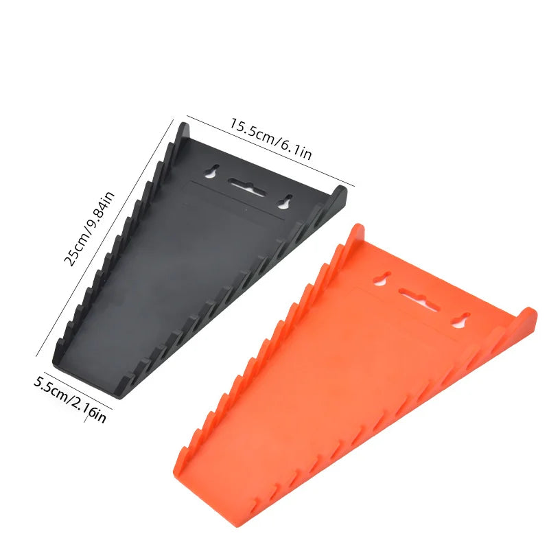Magnetic Twelve-Slot Wrench Organisers, Two Pieces