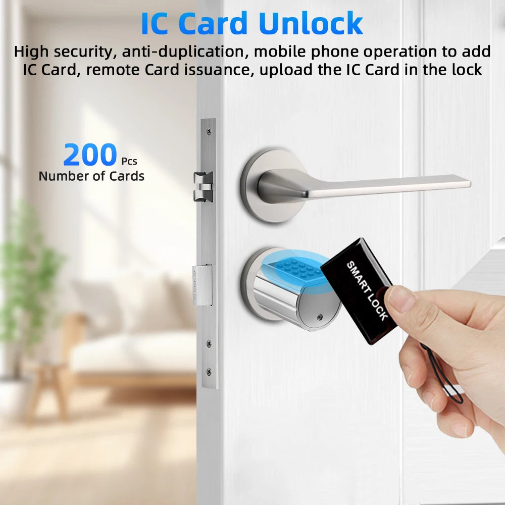 RAYKUBE L12 Tuya BLE Fingerprint Cylinder Digital Door Lock With 60/70 mm Adjustable Cylinder length Password/Key/Tuya APP Unlok