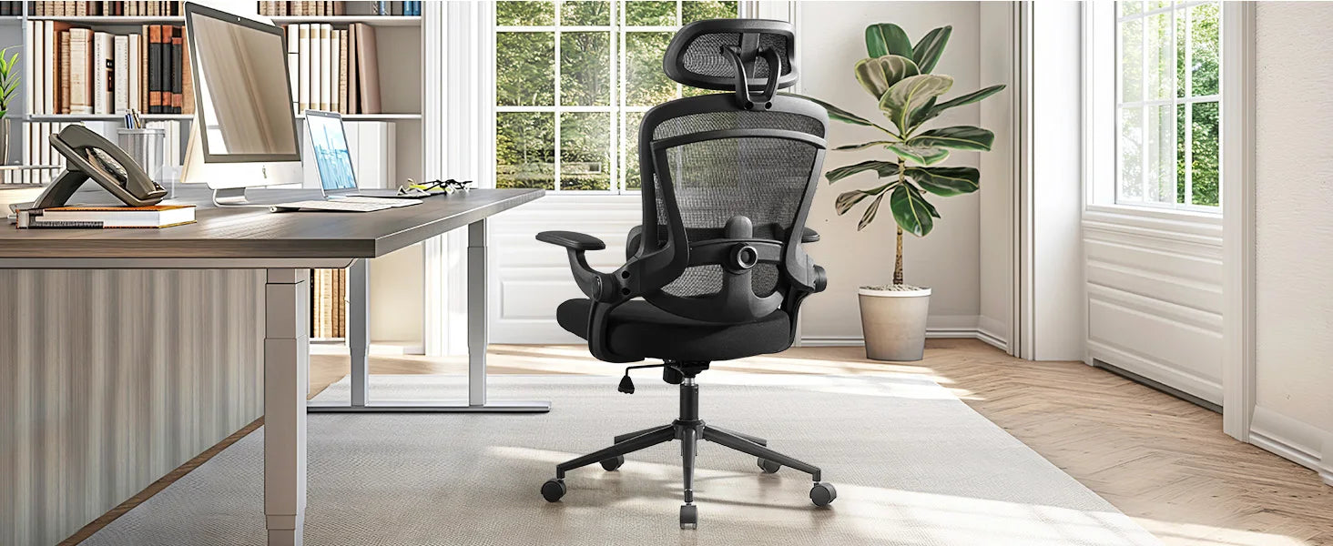 Ergonomic Mesh Office Chair with Adjustable Lumbar & 120° Tilt