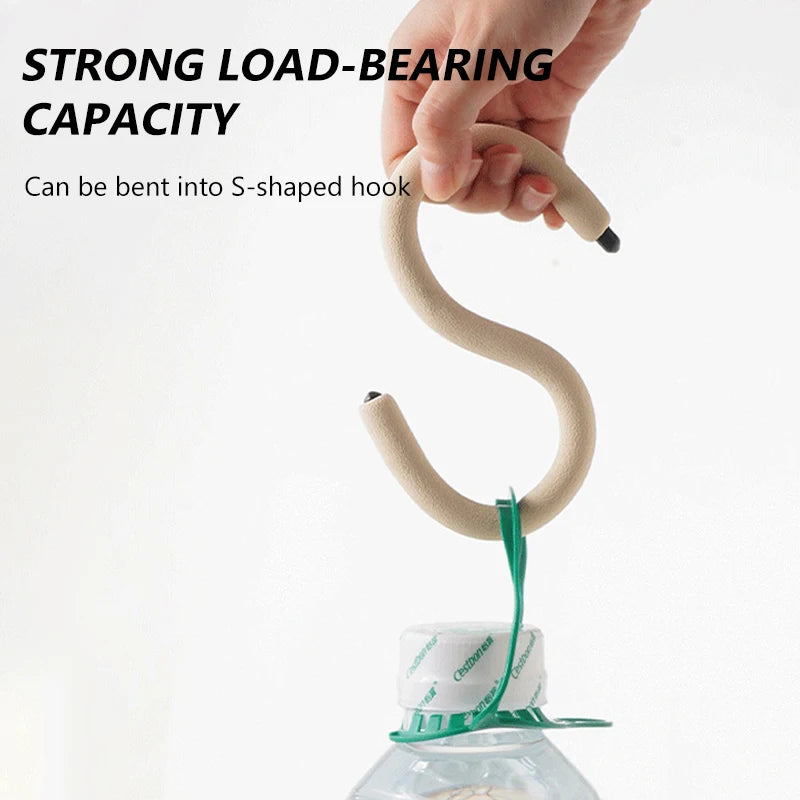 SEAMETAL S-Shape Hooks Free Bending Hook for Hanging Bags Multi-Function Universal Arbitrary Shape Hook for Car/Motorcycle/Home