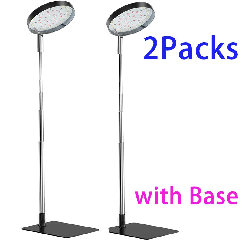 Adjustable USB Halo Plant Light, Base/Pack Options
