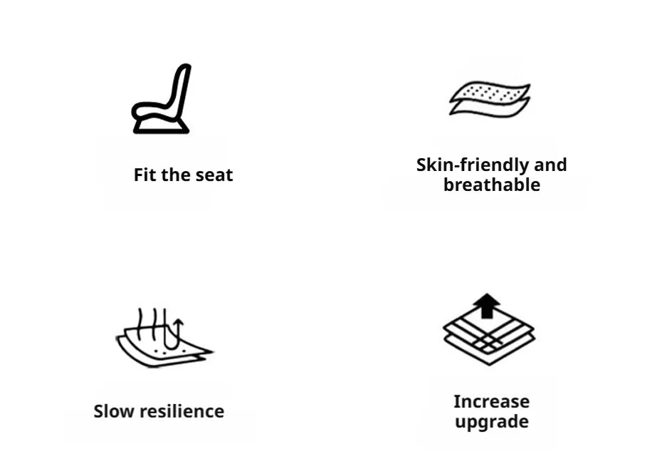 SEAMETAL Car Seat Cushion with Leg Support Cushion Breathable Seat Extender Cushion Anti Slip Universal Seat Protection Cover