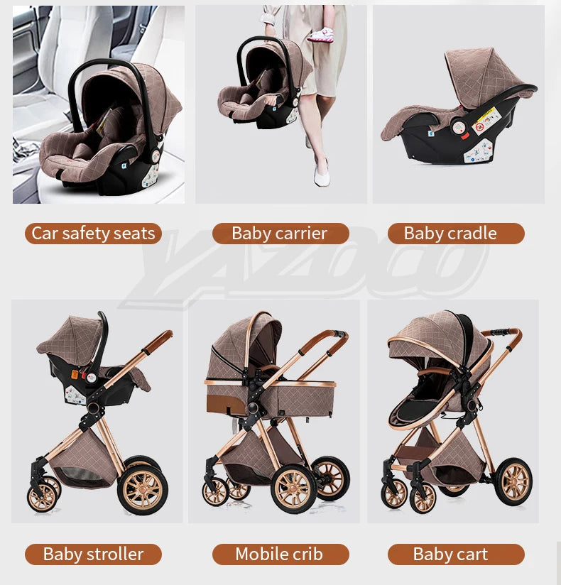 Newest 3‑in‑1 Baby Stroller Portable Travel Carriage