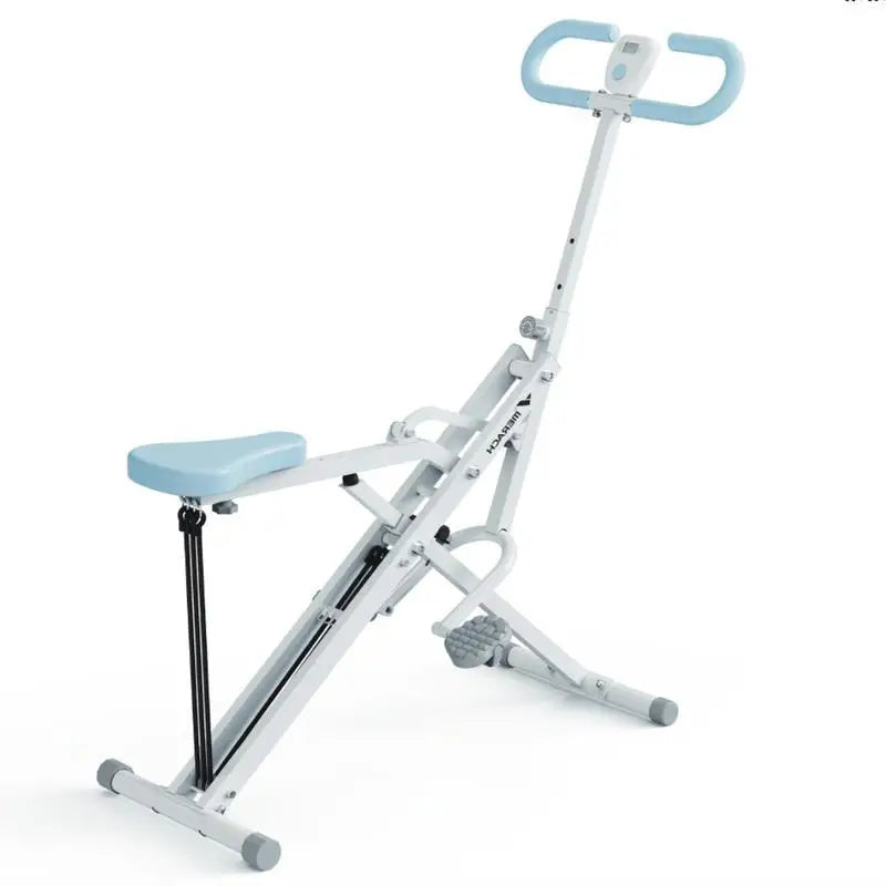 2-in-1 Squat and Rowing Machine Foldable Home Gym Trainer