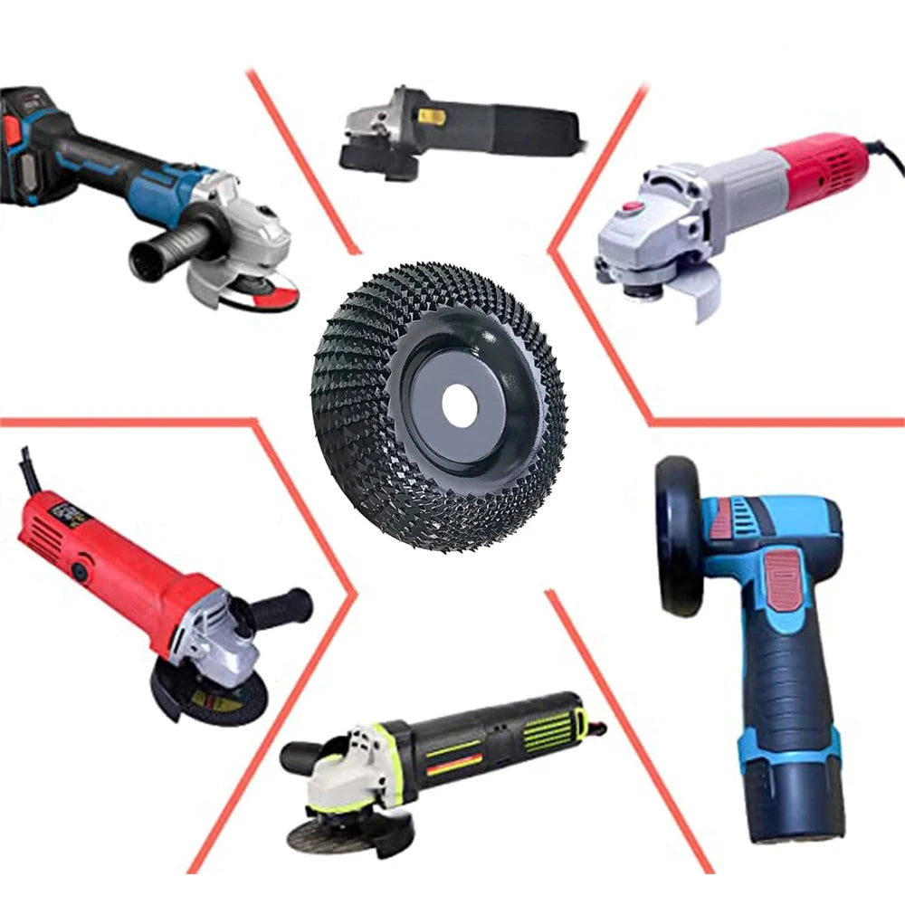 1PC Wood Carving Disc Grinder Wheel Disc 4 Inch Wood Shaping Wheel Wood Grinding Shaping Disc for Angle Grinders