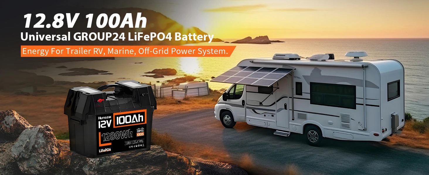 12V LiFePO4 Battery with BMS 100Ah 200Ah Deep Cycle Power