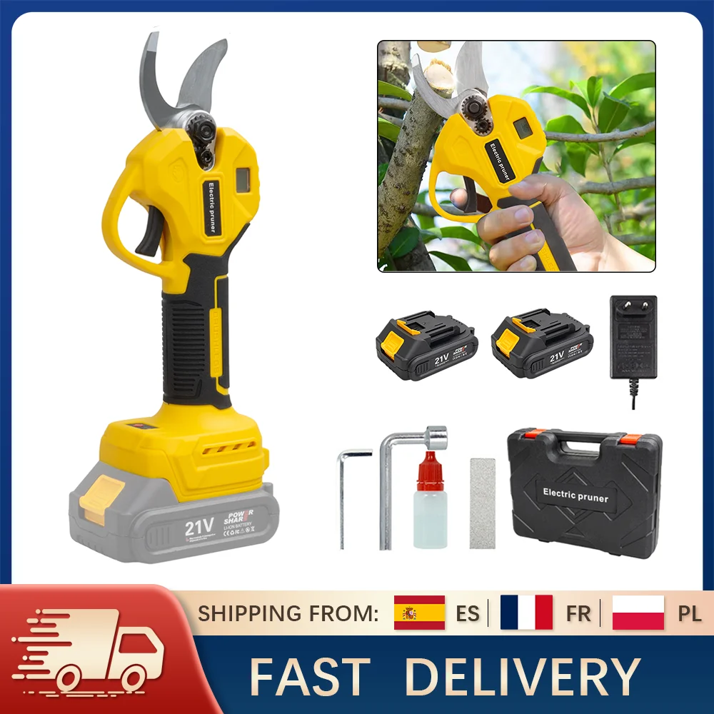 Akumulátorové elektrické zahradnické nůžky 30mm–40mm bezkartáčový střihací nástroj