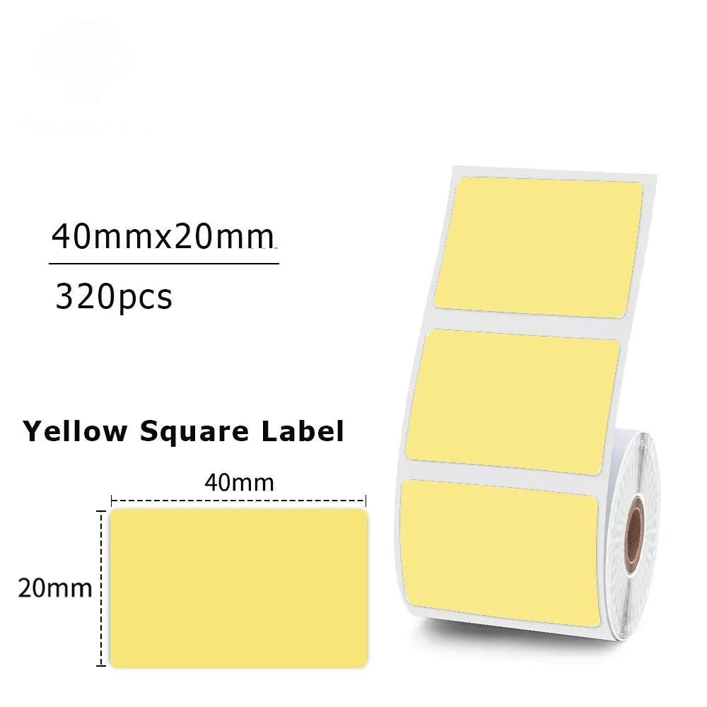 40x20MM kompatibilný Phomemo M110 M220 M200 samolepiaci farebný laser termálny papier, E210 P50 Detong P1 HPRT T20 MAKER