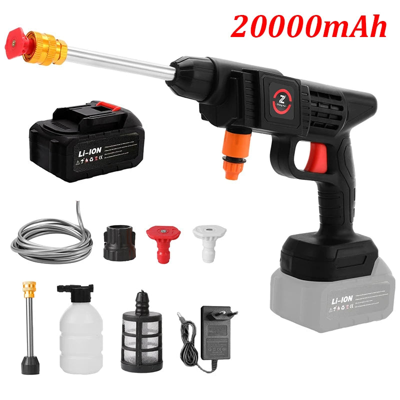Washer Gun 30000mAh Battery Wireless High Pressure Foam producer 1500W 30Bar Car Water Gun for Auto Home Garden lever Machine