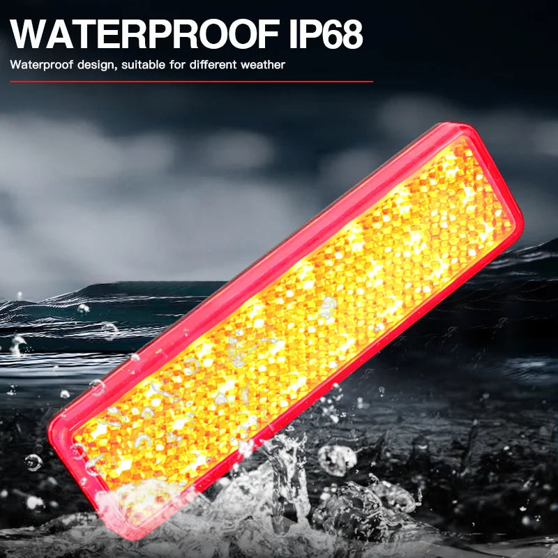 LED Rear Bumper Reflector Tail Light Pair for Compatible Vans