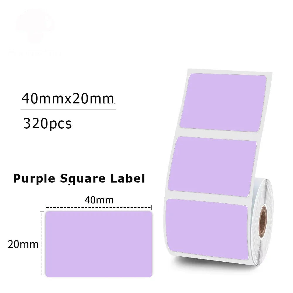 40x20MM kompatibilný Phomemo M110 M220 M200 samolepiaci farebný laser termálny papier, E210 P50 Detong P1 HPRT T20 MAKER