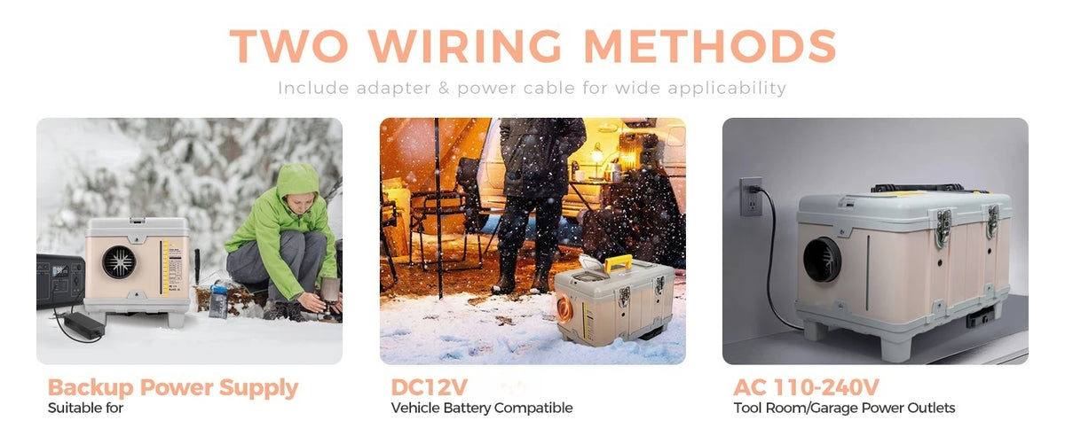 8KW 12V/220V Ultra Quiet Diesel Night Heater with App Control