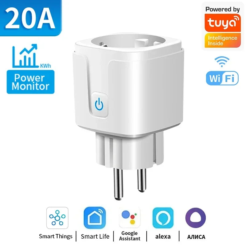 EU Smart Plug with Wi-Fi or Zigbee Options