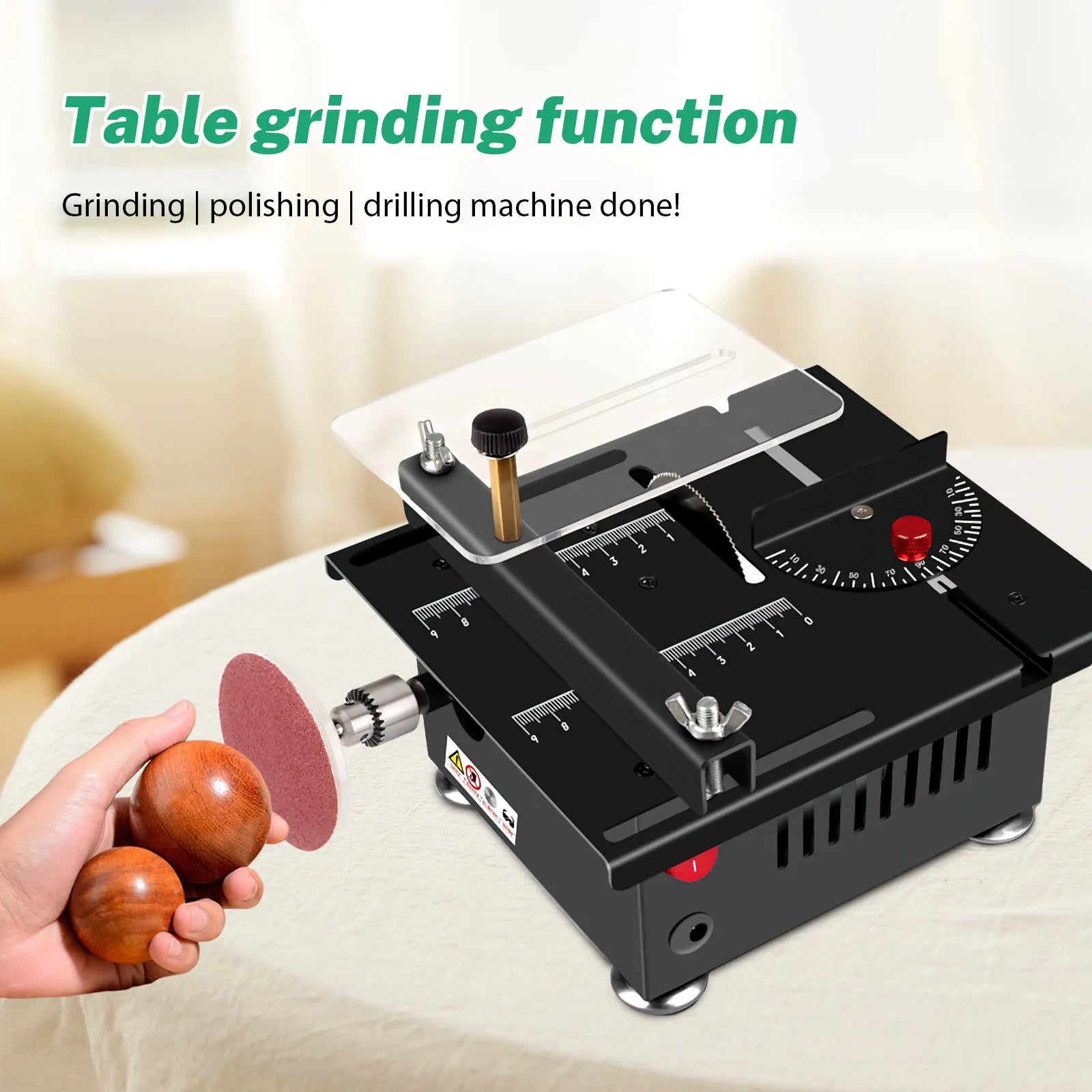 DC24V Mini Table Saw 96W High‑Power 7‑Speed Bench Saw