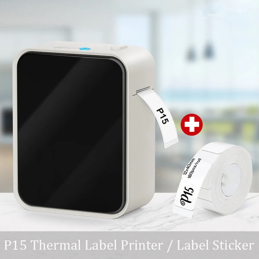 P15 Bluetooth-etikettenprinter zonder inkt, bundelopties