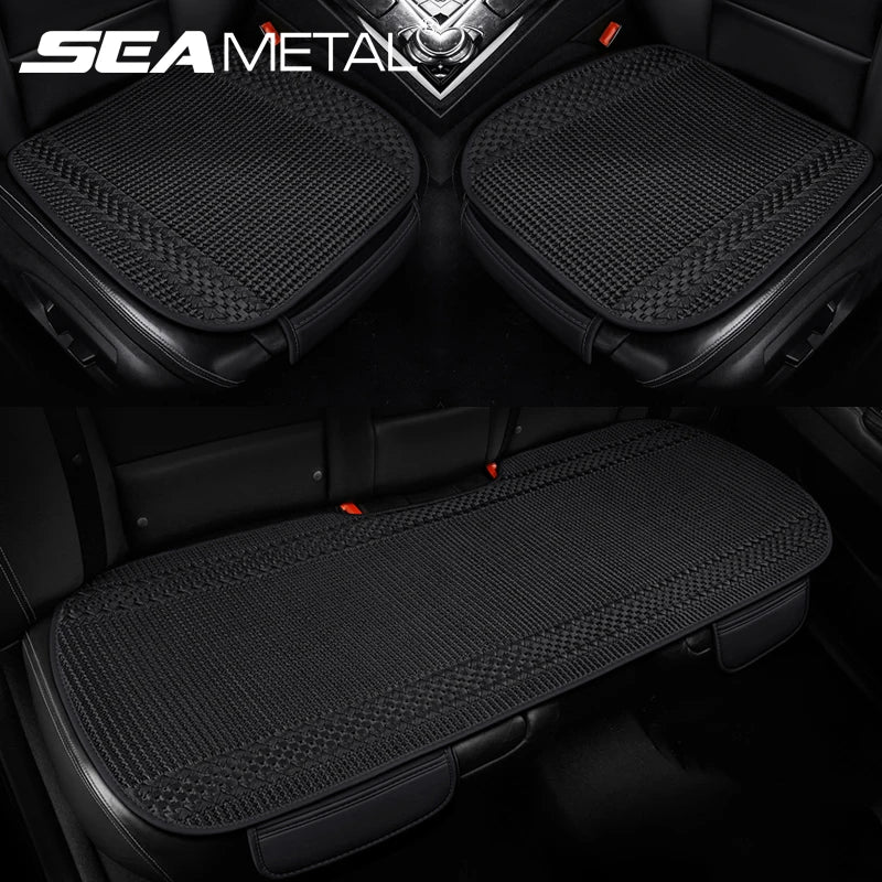 SEAMETAL Breathable Car Seat Cover Ice Silk Cooling Seat Cushion Anti Scratch Auto Chair Protector Universal for 5-Seat Car