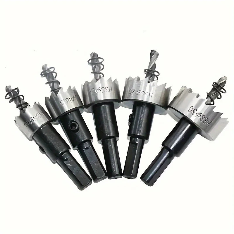 Five-Piece HSS Hole Saw Set - 16 to 30 mm