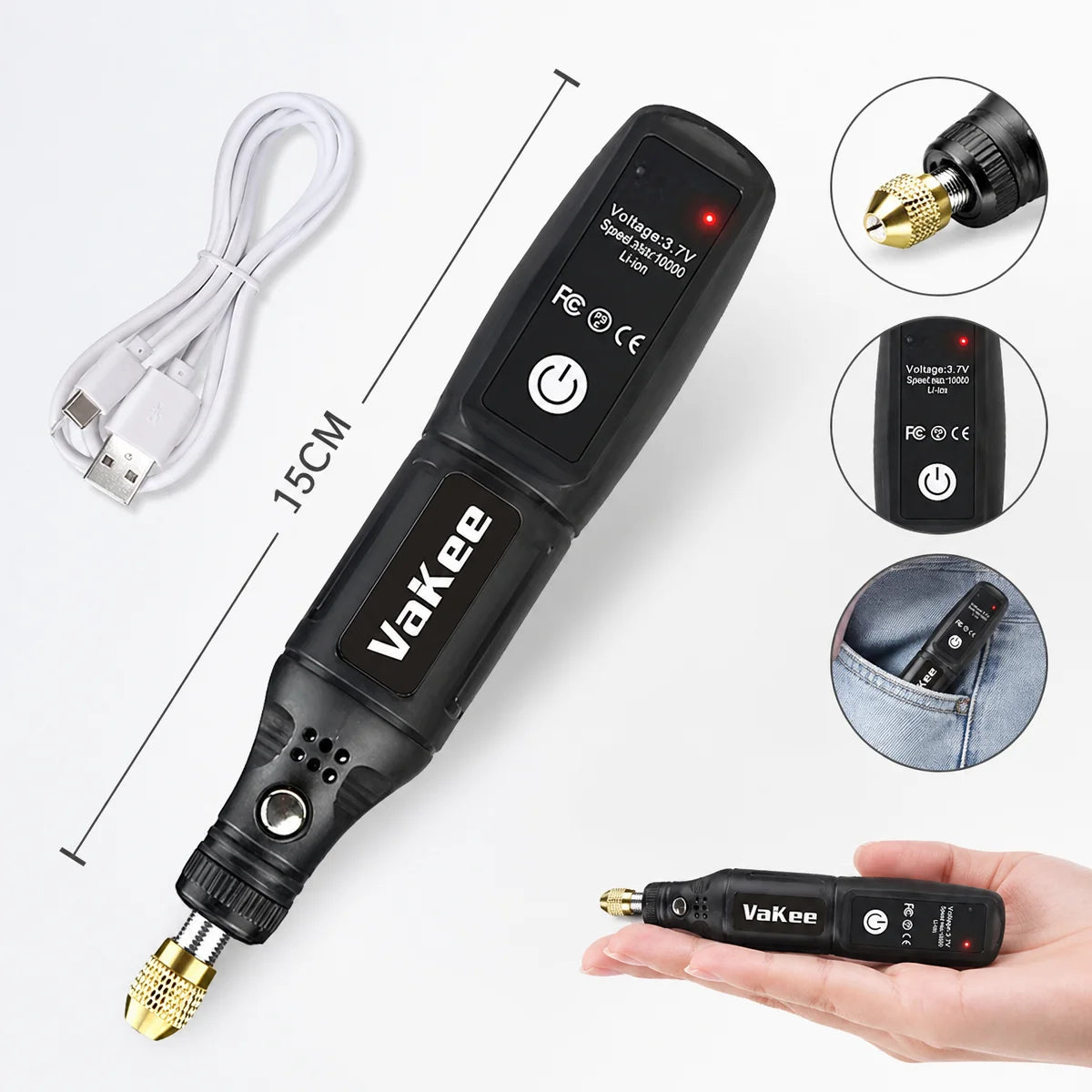 Rechargeable Mini Rotary Tool and Engraving Pen