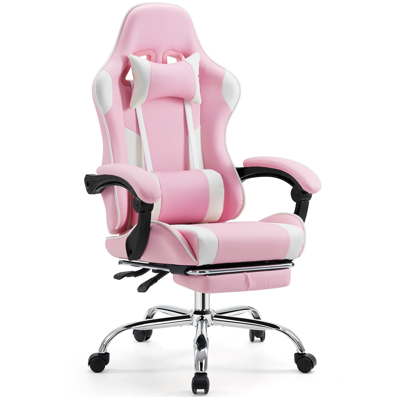 Ergonomic Racing Gaming Chair with Lumbar Support and Flip-Up Arms