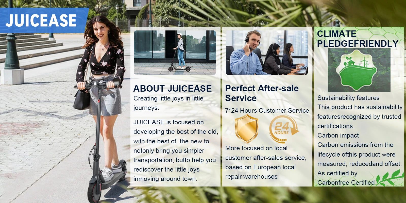 JUICEASE E1 Pro Electric Scooter 350W Folding EScooter