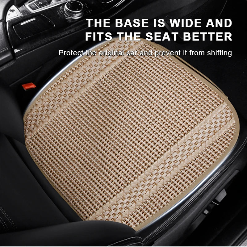 SEAMETAL 1Pc Car Seat Cover Breathable Ice Silk Cooling Seat Cushion Anti Slip Auto Seat Protection Mat Universal for Sedan Suv