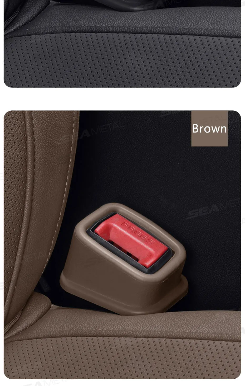SEAMETAL 2Pcs Seat Belt Buckle Holder for Car Seatbelt Buckle Fastener Anti-Scratch Full-Wrapped Car Seatbelt Protection Cover