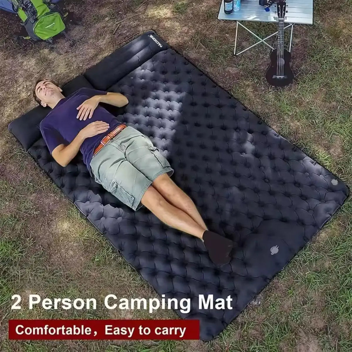 Foldable Inflatable Mattress for Camping and Indoor Sleeping