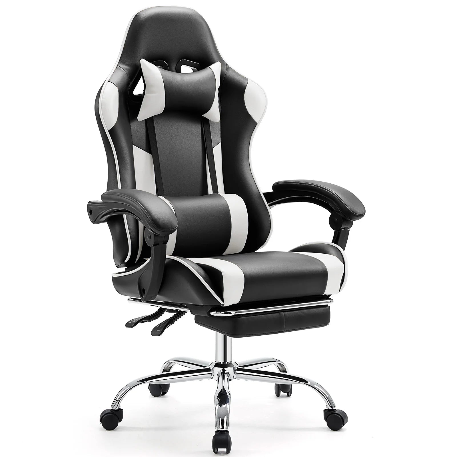 Ergonomic Racing Gaming Chair with Lumbar Support and Flip-Up Arms