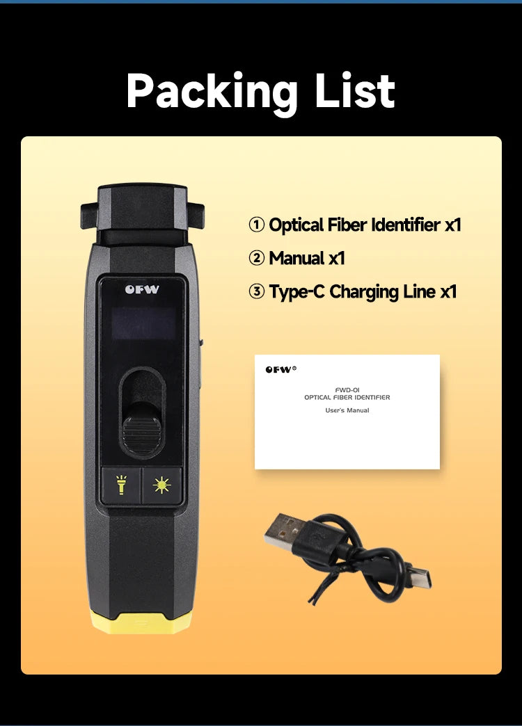 FWD-01 Live Fibre Identifier with Visual Fault Locator