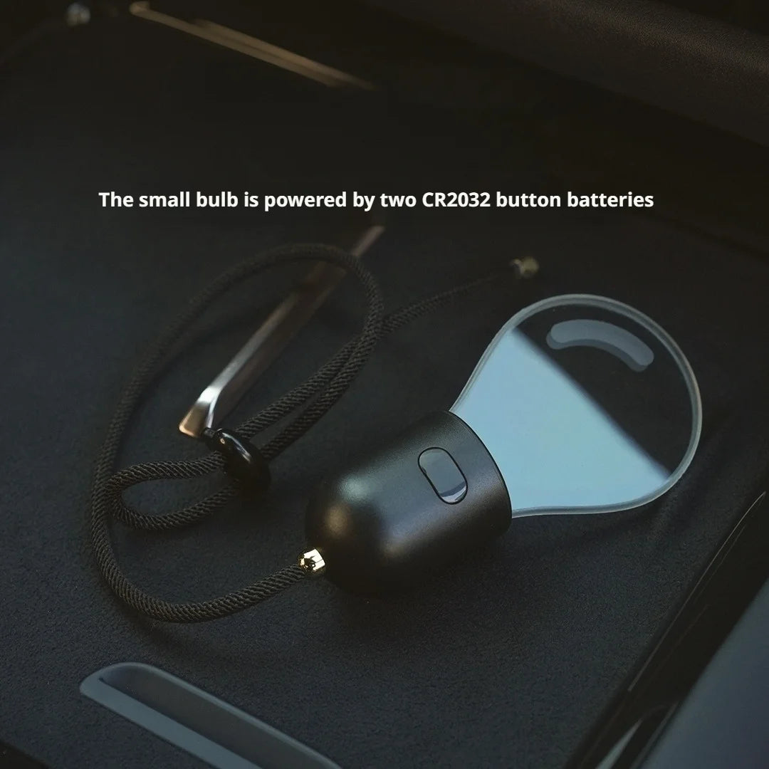 SEAMETAL Elegant Bulb Light Car Pendant Mirror Hanging Soft Glow LED Ambient Light Night Light Decoration Ornament for Vehicle