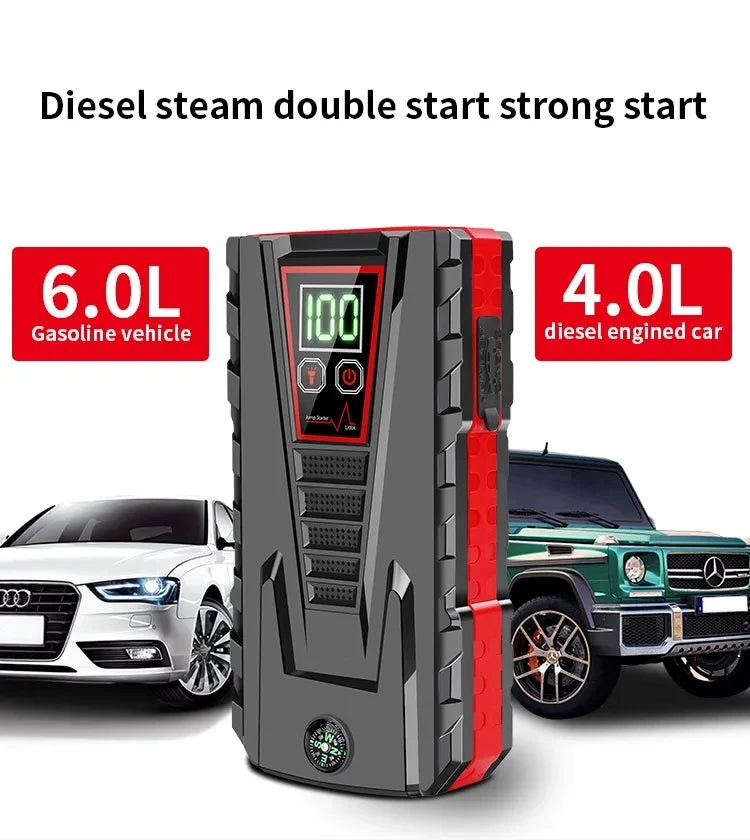 26800mAh Portable Car Jump Starter with 2500A Peak Power