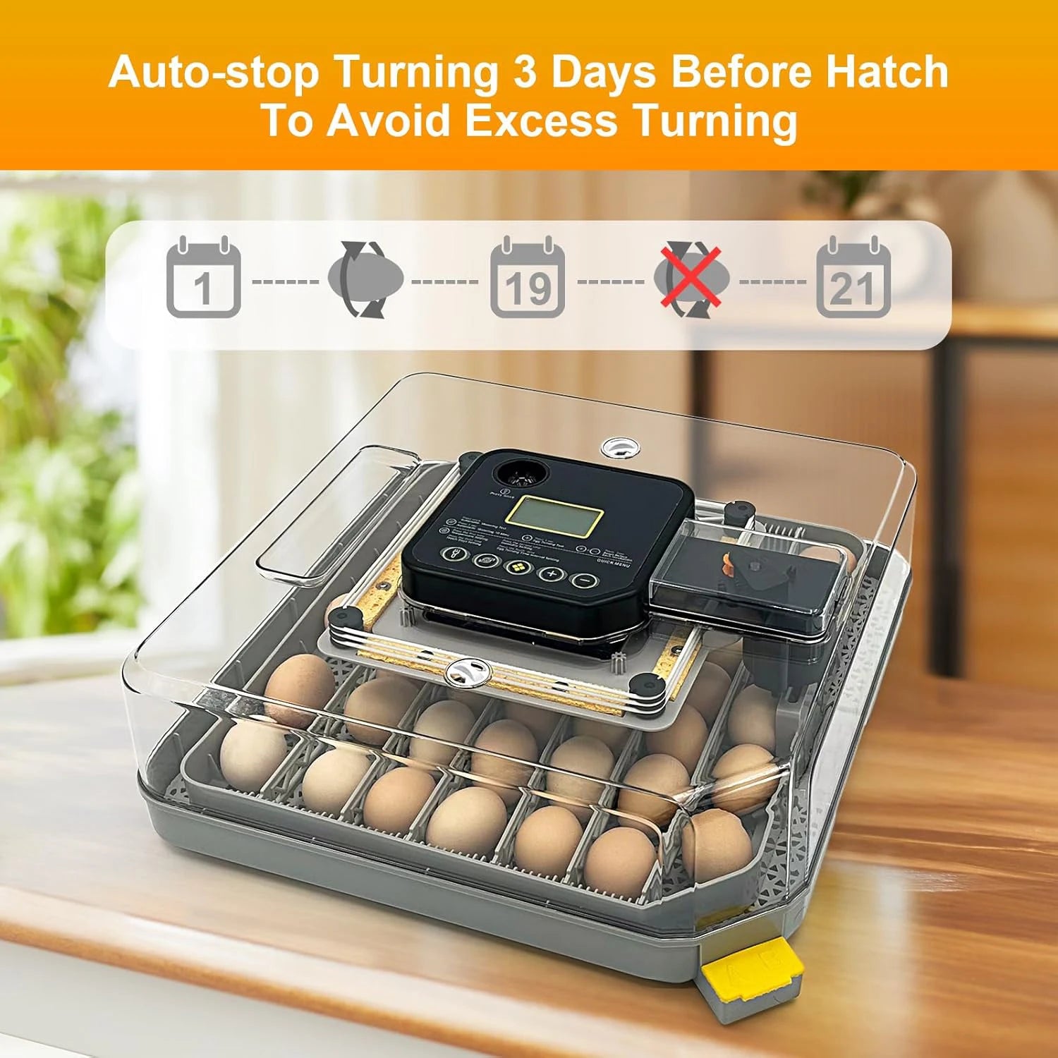 48 Egg Incubator with Auto Temperature & Humidity Control