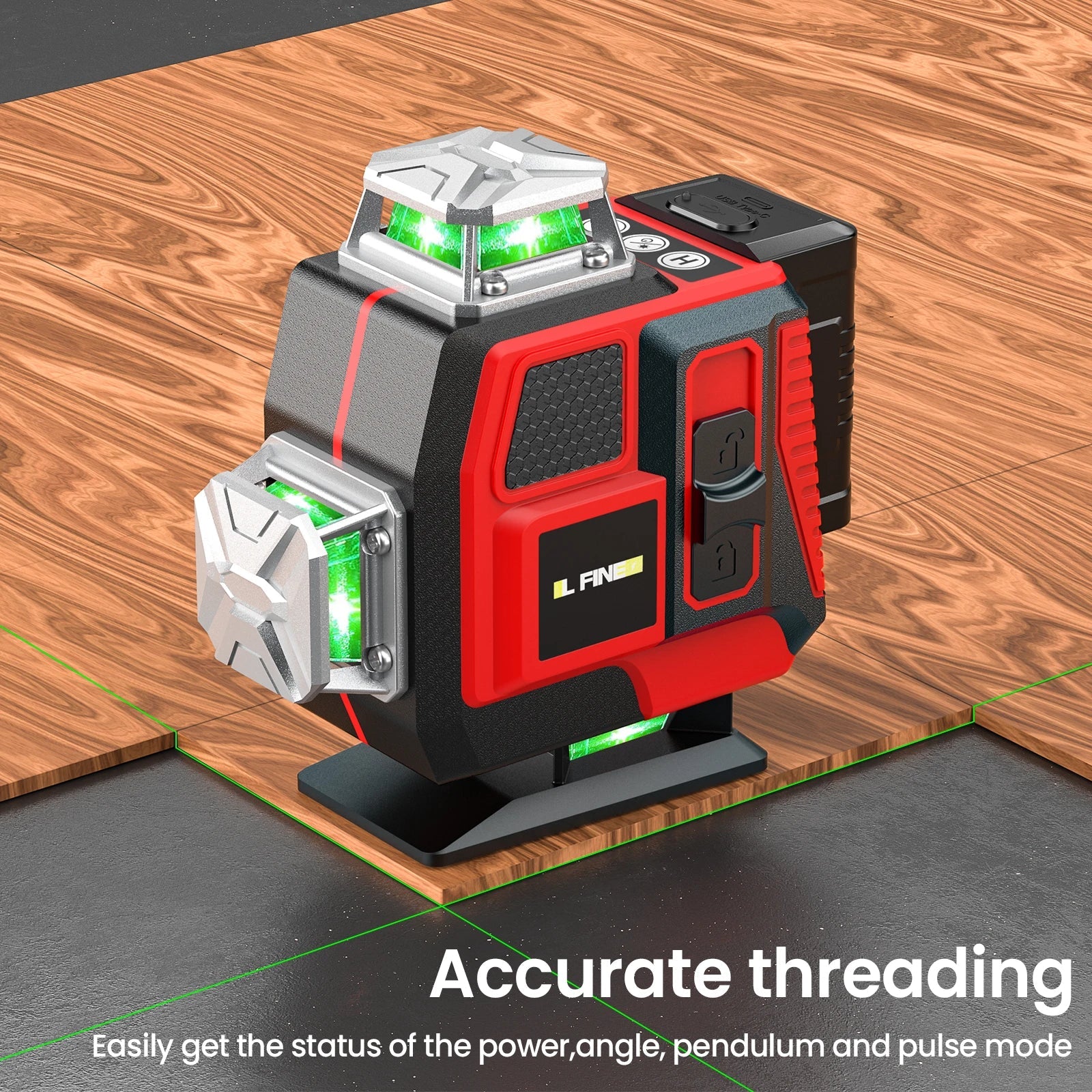 16 Lines Laser Level With 1.2M Tripod Green Line SelfLeveling 360 Horizontal And Vertical Remote Control Green Beam Laser Levels