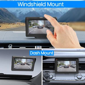 4.3inch Solar Vehicle Wireless Reverse Camera For Car RV Truck Trailer Pickup 12V-32V Car Monitor 1080P HD WIFI Rear View Camera