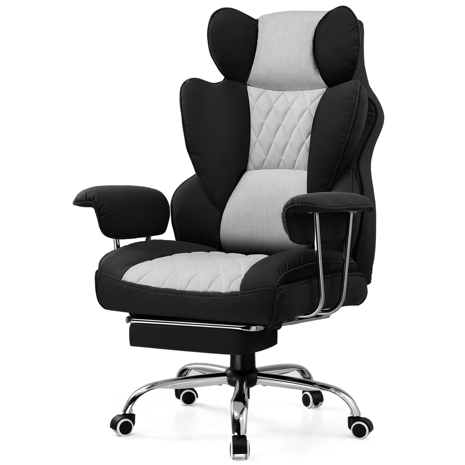 Big and Tall Ergonomic Gaming Chair with Lumbar Support & Footrest