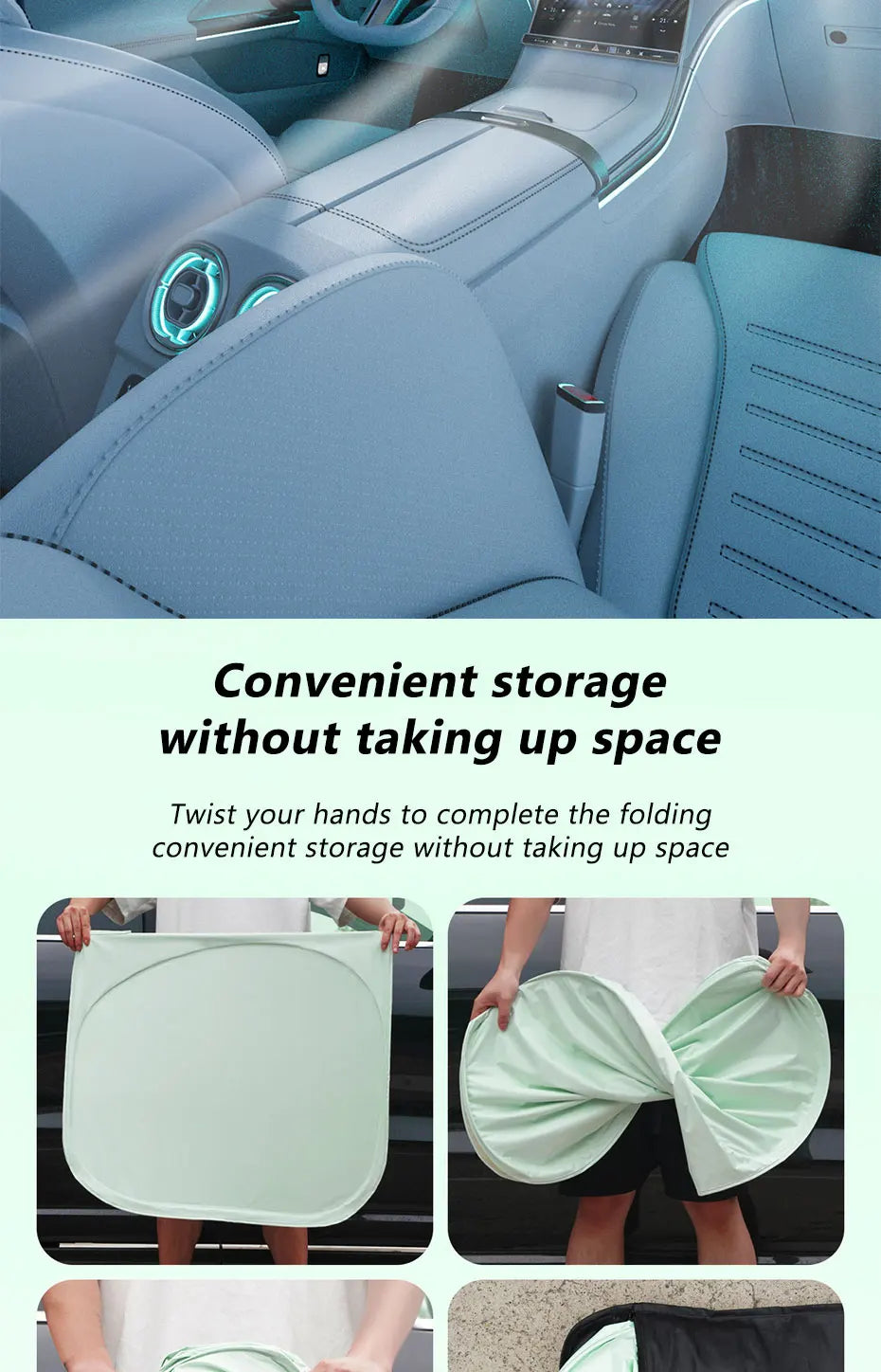 SEAMETAL Newest Windshield Sun Shade for Car UV-Reflective Cooling Car Interior Sunshade Universal Sun Protection Cover Curtains