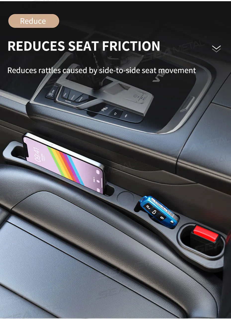 SEAMETAL Upgraded Car Seat Gap Filler 2Pcs Center Console Side Crevice Filler Strip Elastic Seat Gap Filling Strip Drop Blocker