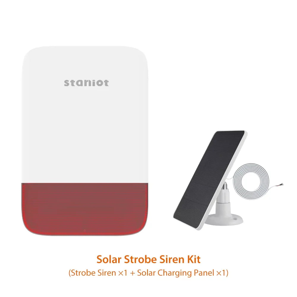 Staniot Alarm System 7-inch Touch Screen 4G Smart 433Mhz WiFi Home Alarm Remote Control Wireless Smoke Detector Security System