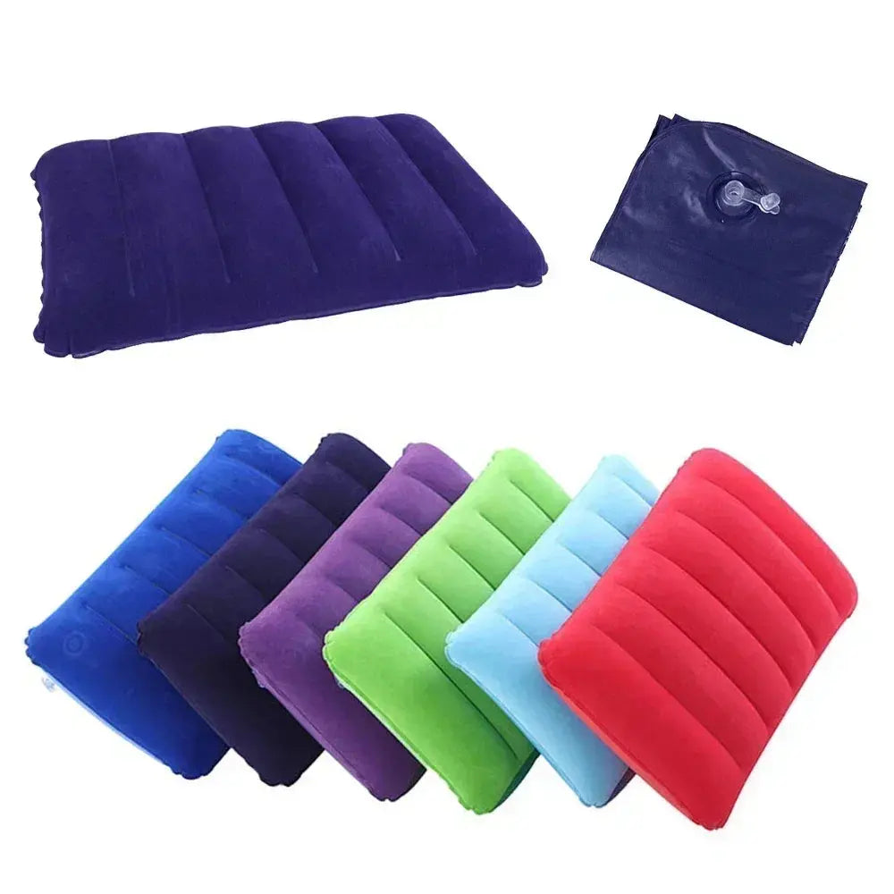 Air Cushion Pillows Outdoor Camping Folding Square lnflatable Pillows Travel Backrest Plane Head Rest pillow camping Spy-shop.com
