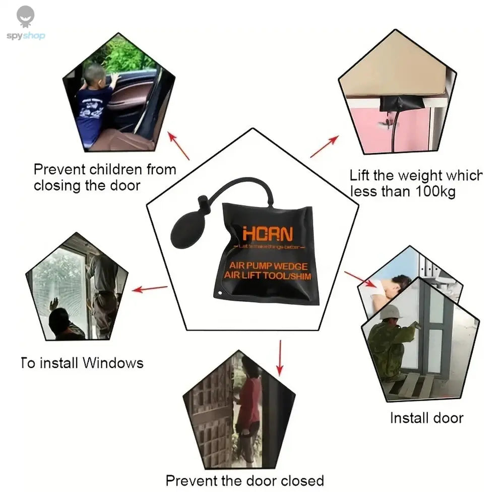 Air Pump Wedges Inflatable Airbag For Door Windows Car Powerful Installation Alignment Repair Tool Door Window Installation Spy-shop.com