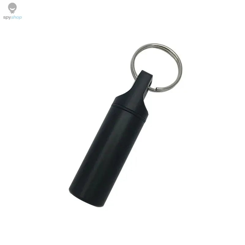 Aluminum Waterproof Pill Box Cases with Sealed Storage, Flat Head, Round Alloy Cartridge and Keychain for Vitamin Fish Oils Spy-shop.com