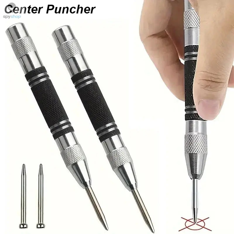 Auto Center Puncher Hole Marker Wood Metal Steel Spring Load Kerner Drill Locator Heavy Duty Punch Carpentry Automatic Hand Tool Spy-shop.com