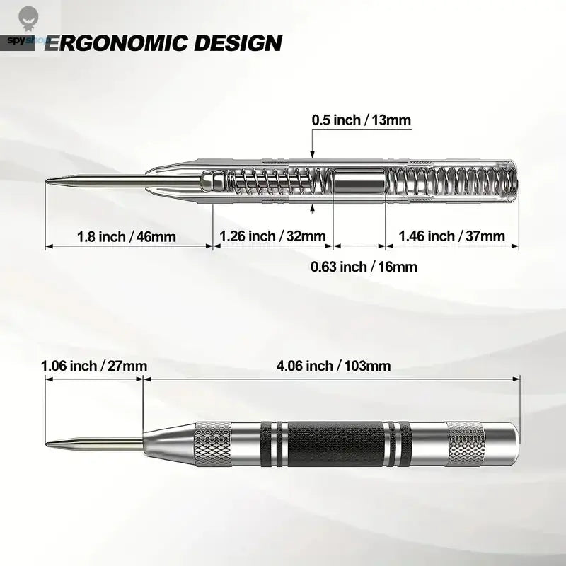 Auto Center Puncher Hole Marker Wood Metal Steel Spring Load Kerner Drill Locator Heavy Duty Punch Carpentry Automatic Hand Tool Spy-shop.com