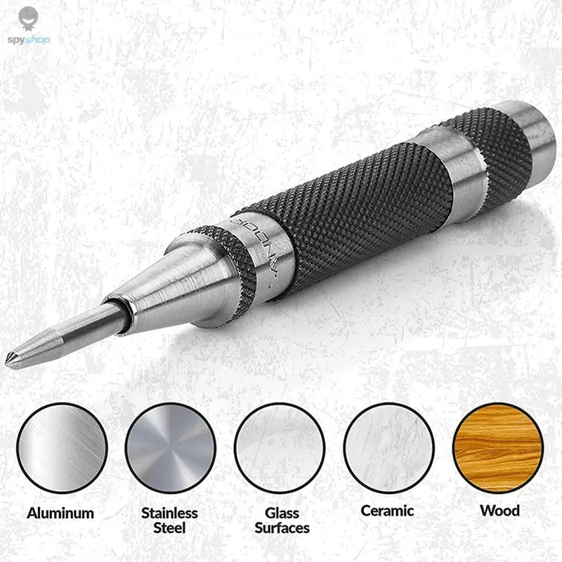 Auto Center Puncher Hole Marker Wood Metal Steel Spring Load Kerner Drill Locator Heavy Duty Punch Carpentry Automatic Hand Tool Spy-shop.com
