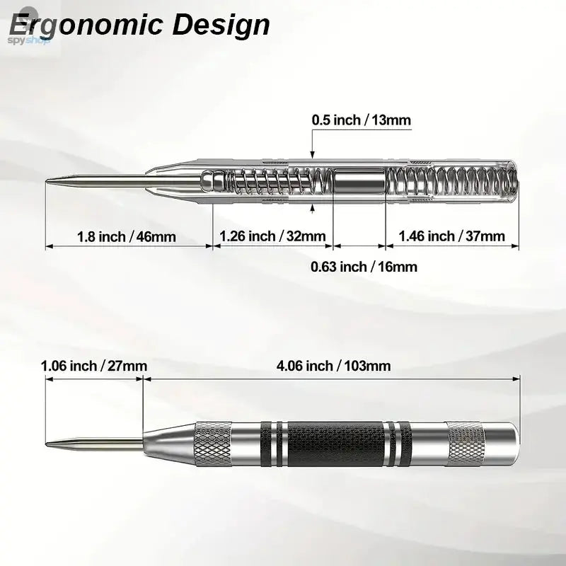 Auto Center Puncher Hole Marker Wood Metal Steel Spring Load Kerner Drill Locator Heavy Duty Punch Carpentry Automatic Hand Tool Spy-shop.com